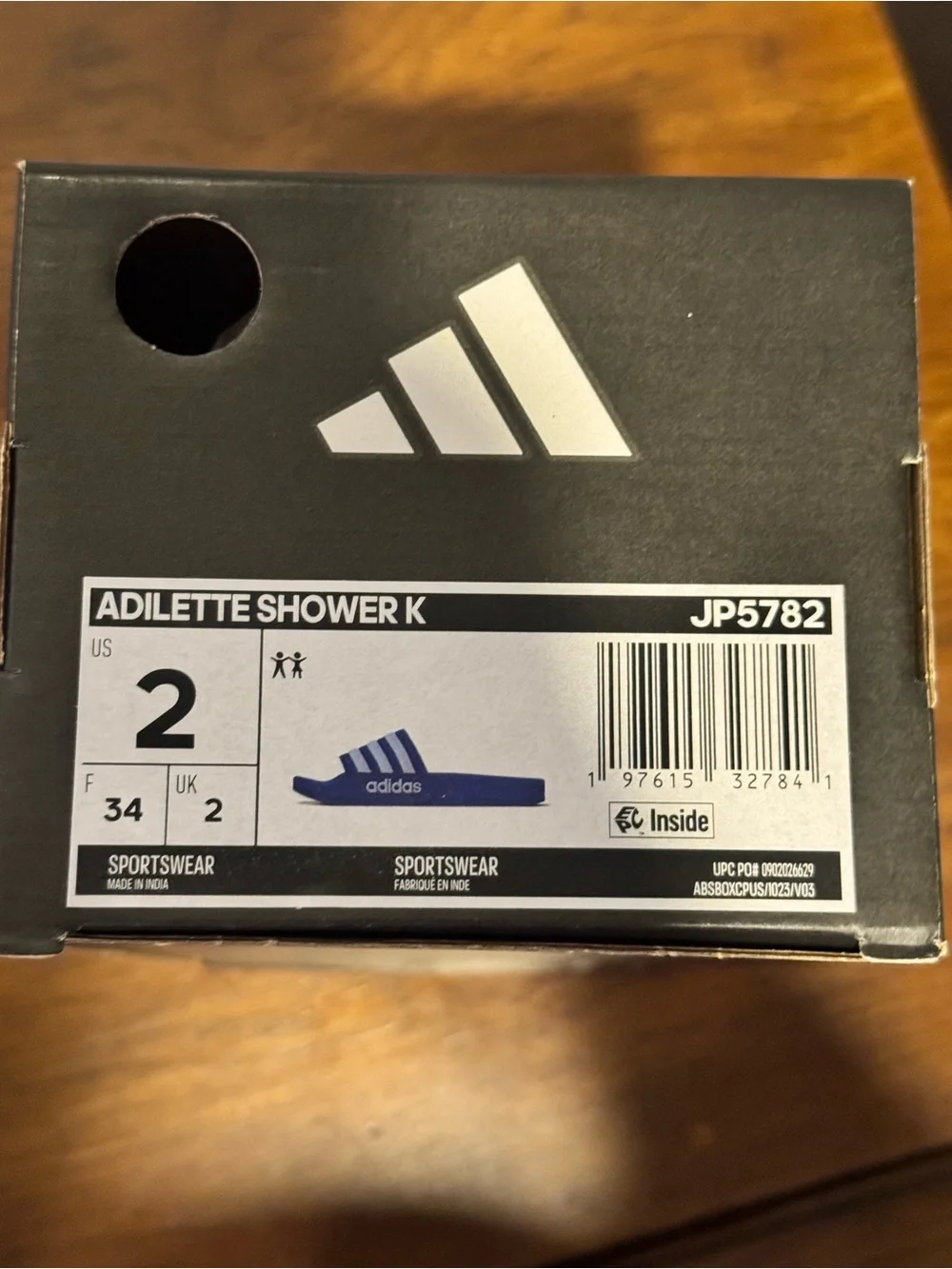 Brand new! adidas Slide Sandals in Navy and Light Blue - kids 2